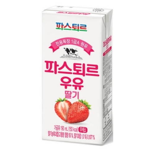 파스퇴르 딸기 우유 190ml x 48개..