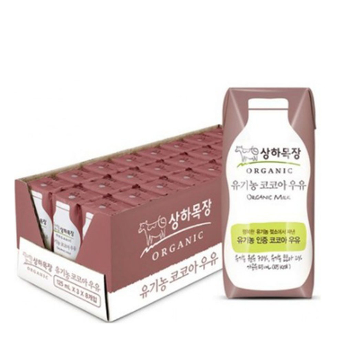 매일유업 상하목장 유기농 코코아 우유 125ml x 24팩