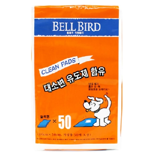 벨버드 크린패드 레몬향 50매 x1개 강아지 배변패드