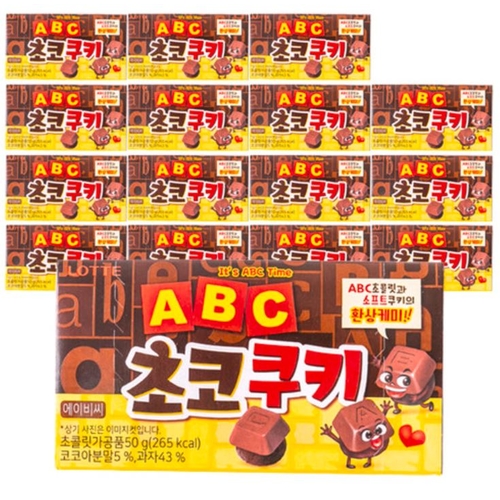 롯데제과 ABC 초코 쿠키 50g 16개