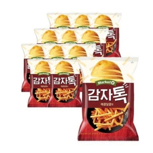 오리온 마켓오 감자톡 매콤달콤맛 80g 12개