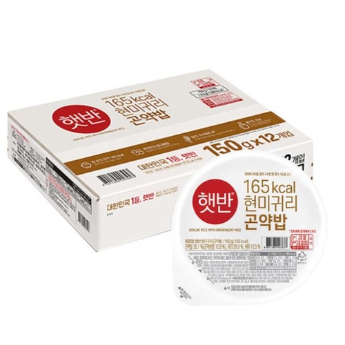 CJ제일제당 햇반 현미귀리곤약밥 150g  12개
