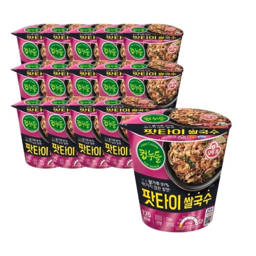 오뚜기 컵누들 팟타이쌀국수 50g 15개